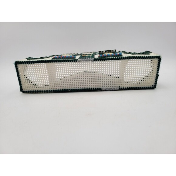 Plastic Canvas House Napkin & Salt & Pepper Holder Or Condiment Caddy Handmade - Picture 6 of 10